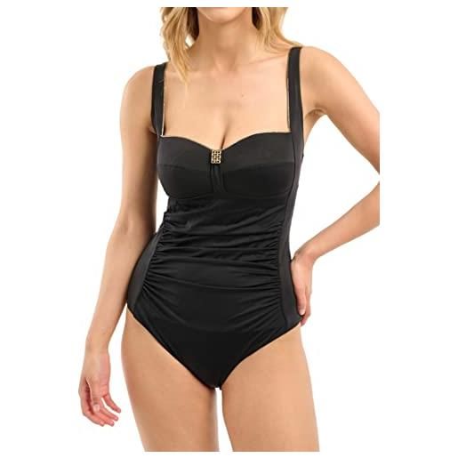 Sans Complexe bain speekaboo shape one piece swimsuit, nero, 70d women's