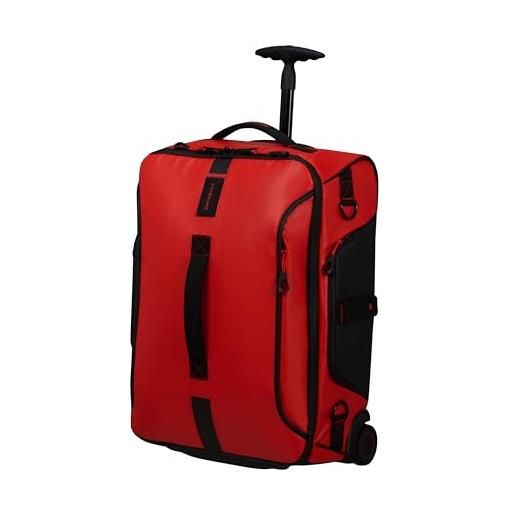 Samsonite paradiver light - borsa da viaggio s con 2 ruote, 55 cm, 51 l, colore: rosso (flame red), rosso (flame red), s (55 cm - 51 l), bagaglio a mano