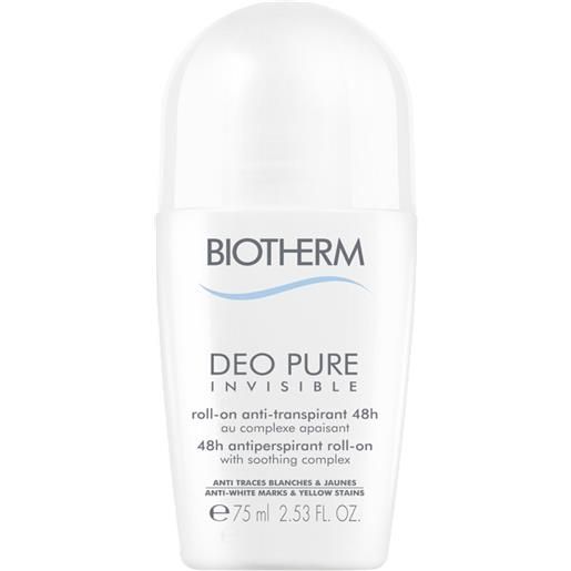 Biotherm deodorante pure invisible 48h roll-on 75 ml