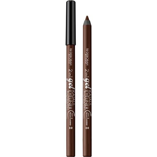 Deborah matita 2 in 1 gel kajal & eyeliner - 765144-brown. 02