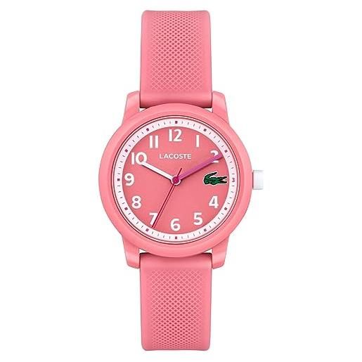 Lacoste orologio analogico al quarzo da bambini con cinturino in silicone rosa - 2030040