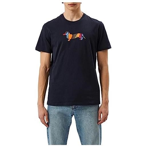 Harmont & Blaine uomo t-shirt logo stampato irj003021223, realizzato in cotone blu