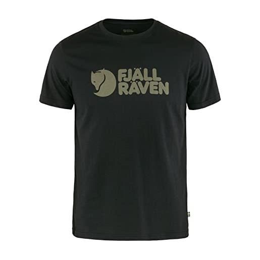 Fjallraven logo t-shirt m, black, l uomo