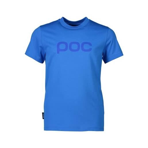 POC tee jr t-shirt, blu natrium, s unisex-bambini e ragazzi