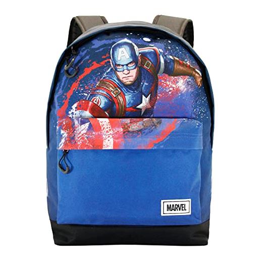 Marvel captain america full-zaino hs fan, blu, 30 x 43 cm, capacità 22 l