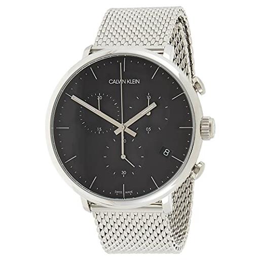 Calvin Klein orologio cronografo quarzo unisex adulto con cinturino in acciaio inox k8m27121