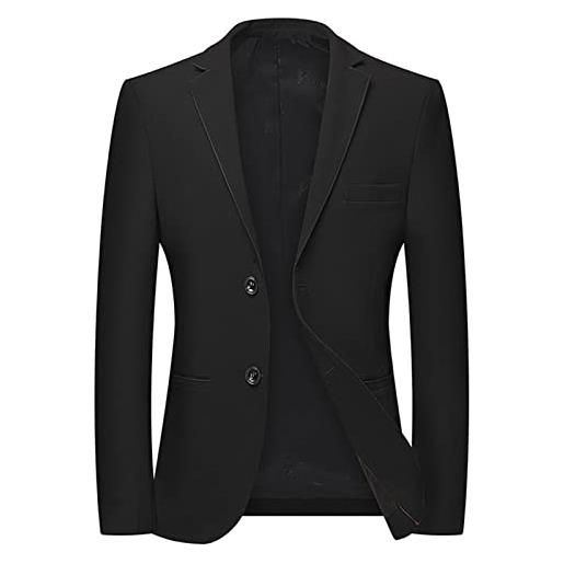 KSFBHC business da uomo casual blazer giacca ufficio vestito formale in pura cappotto maschio (color: black, size: 215-8xl)