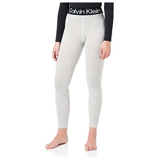 Calvin Klein logo legging, leggings, donna, grigio (light grey melange), s