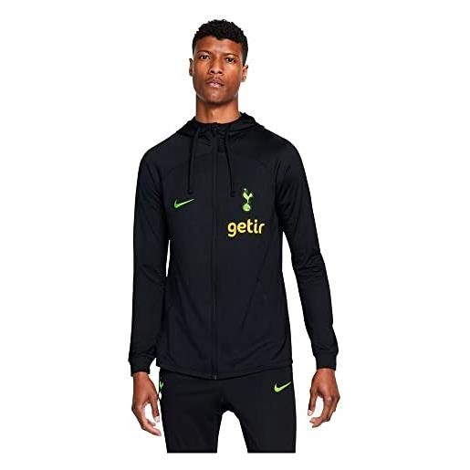 Nike tottenham hotspur strike giacca con cappuccio, black/p109c/volt, m uomo