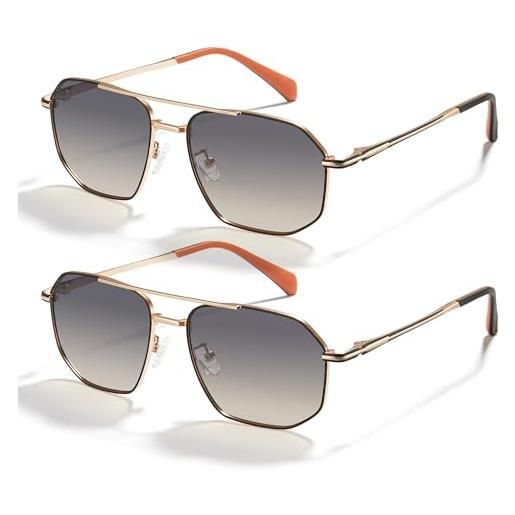 Cyxus occhiali da sole da uomo e donna polarizzati occhiali da sole classico con protezione uv ultraleggeri lente antiriflesso per guidare escursionismo golf e pesca 402s004
