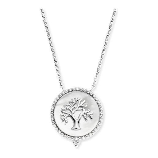 Engelsrufer ern-liltree-pe - collana da donna in argento sterling con medallione dell'albero della vita su madreperla bianca, chiusura a moschettone, senza nichel, dimensioni: 42 + 4 + 4 cm, 50 cm, 