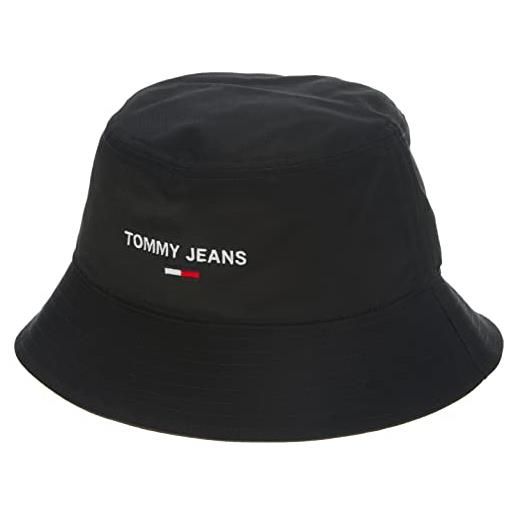 Tommy Jeans tjw sport bucket cappello a falda larga, black, taglia unica donna