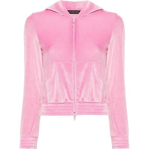 Balenciaga felpa con zip - rosa