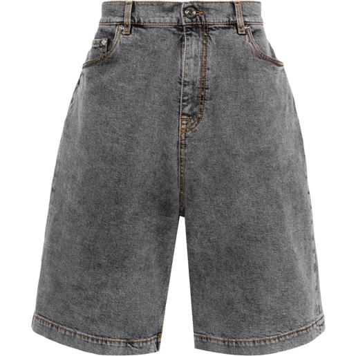 ETRO shorts denim pegaso - grigio