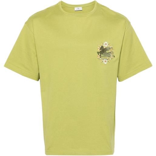 ETRO t-shirt con motivo pegaso - verde