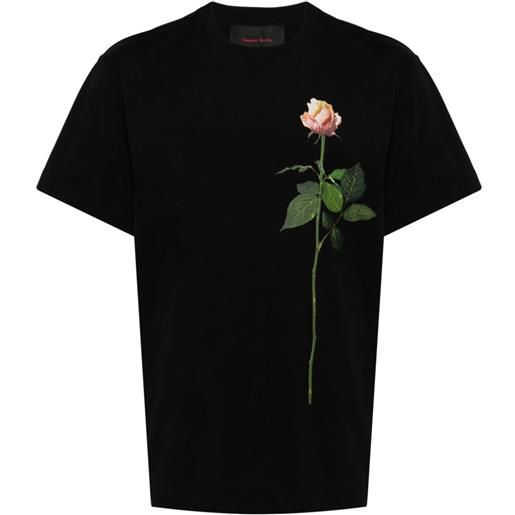 Simone Rocha t-shirt a fiori - nero