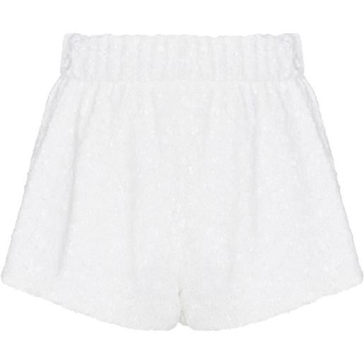 Oséree shorts con paillettes - bianco