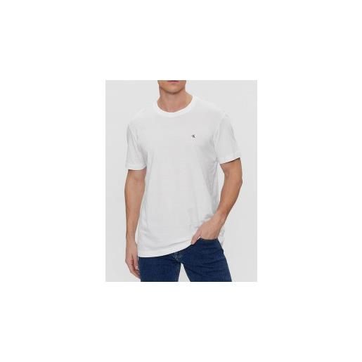Calvin Klein Jeans ck embro badge tee t-shirt m/m bianca logo piccolo uomo