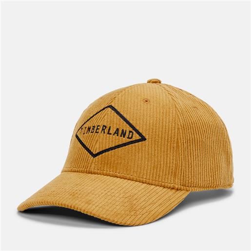Timberland cappellino in velluto a coste all gender in giallo giallo unisex