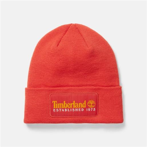 Timberland berretto colour blast in rosso rosso unisex