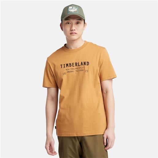 Timberland t-shirt carrier da uomo in giallo scuro giallo