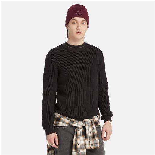 Timberland maglione girocollo tuck da uomo in colore nero colore nero