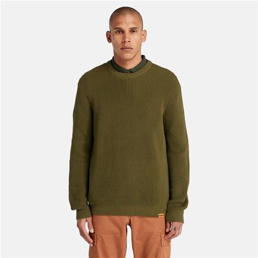 Timberland maglione girocollo tuck da uomo in verde verde