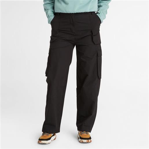 Timberland pantaloni in tessuto utility da donna in colore nero colore nero