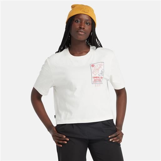 Timberland t-shirt corta da donna in bianco bianco