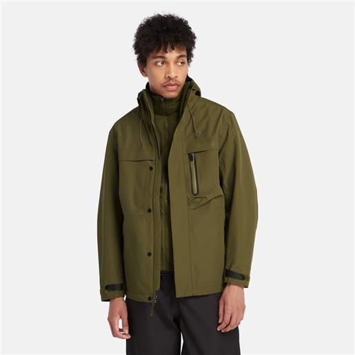 Timberland giacca 3 in 1 impermeabile super benton da uomo in verde scuro verde