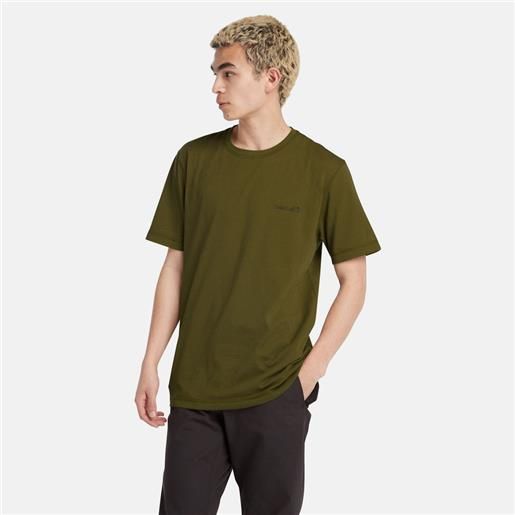 Timberland t-shirt traspirante a maniche corte da uomo in verde verde
