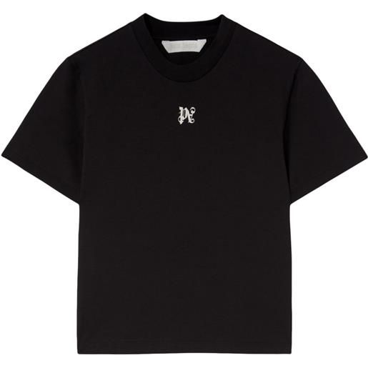 Palm Angels t-shirt con monogramma pa - nero