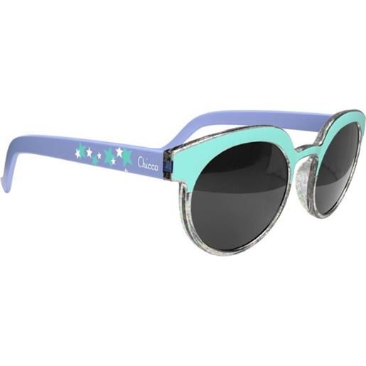 Chicco occhiali da sole bambino, lenti antigraffio con montatura flessibile, 4y+ - azzurro
