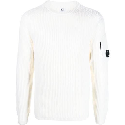 C.P. Company maglione con applicazione - bianco