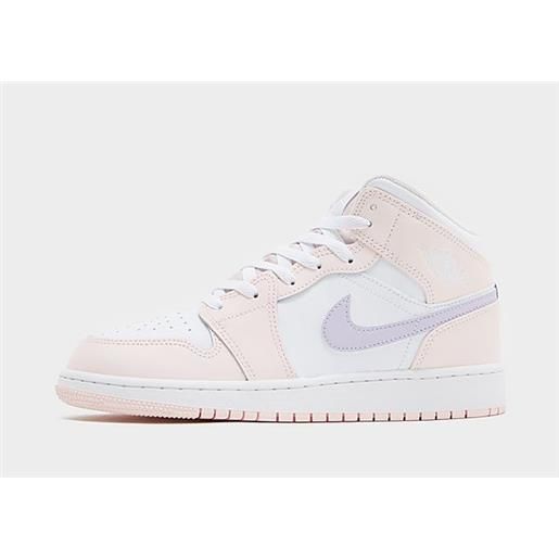 Jordan air 1 mid junior, pink wash/white/violet frost