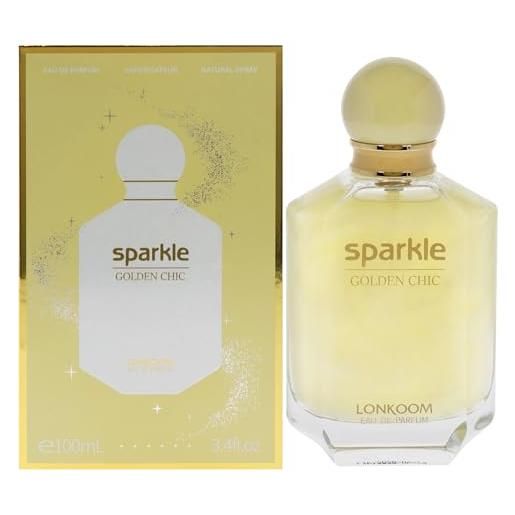 Lonkoom sparkle golden chic by Lonkoom for women - 3,4 oz edp spray