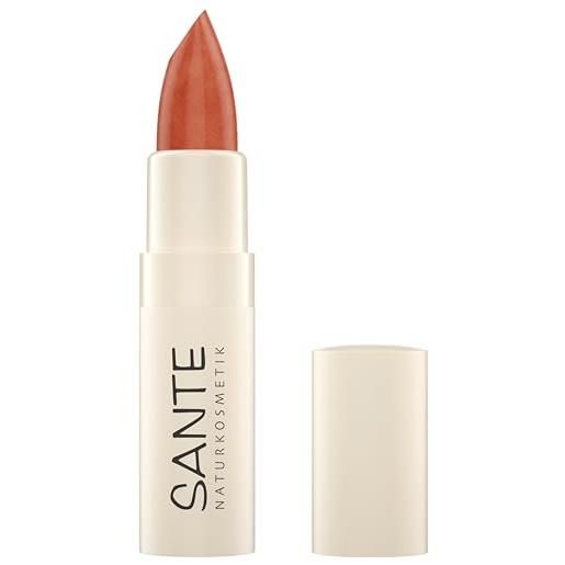 l'oreal u.s.a., inc. sante naturosmetik moisture lipstick 01 honey glow, rossetto nutriente con acido ialuronico, effetto plump e sepilift, per labbra morbide e delicate lucide in rosso chiaro, 4,5 g