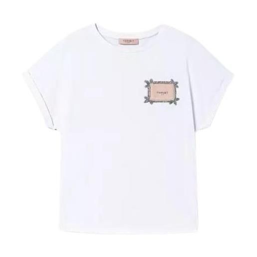 TWINSET t-shirt con etichetta logo e ricamo