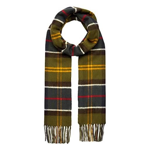 Barbour usc0324-tn11 yaxley tartan scarf navy-green wool and cashmere uomo sciarpa scozzese