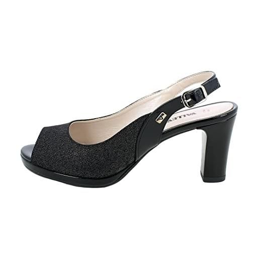 Valleverde sandalo donna 28341 in nabuk nero una calzatura adatta per tutte le occasioni. Primavera-estate 2022 eu 37