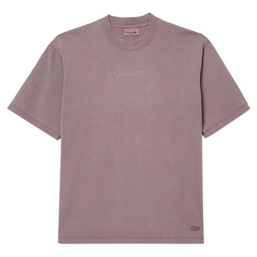 Lacoste th3446 t-shirt manica lunga sport, eco viola dove, l unisex-adulto