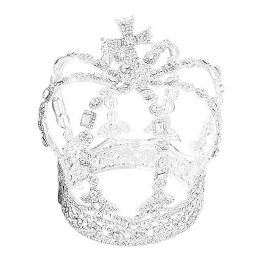 POPETPOP 4 pezzi di strass anello completo di cristallo di diamanti decorazione della sposa copricapo da sposa nuziale elegante tiara da donna barocco