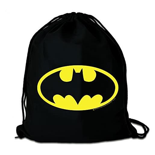 Logoshirt®️ dc comics - batman - logo i sacca gym i negro i design originale concesso su licenza