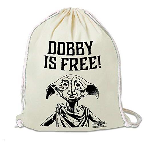 Logoshirt - harry potter - dobby è un elfo libero - sacca gym - design originale concesso su licenza