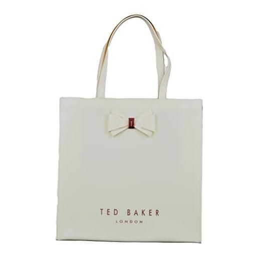 Ted Baker alacon - borsa shopper grande con fiocco, colore: avorio e panna, rosa chiaro, l