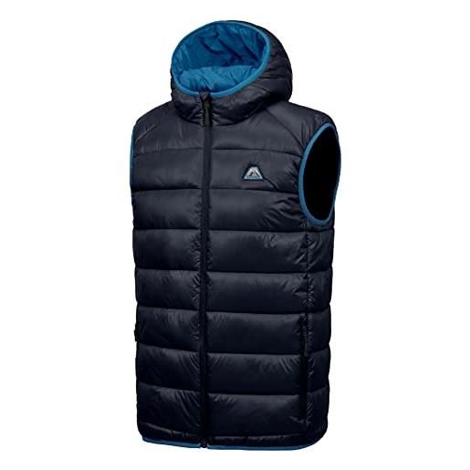 Mapamyumco gilet leggero buffer uomo caldo senza maniche outdoor giacca escursionismo viaggio corsa, blu marino 1, l
