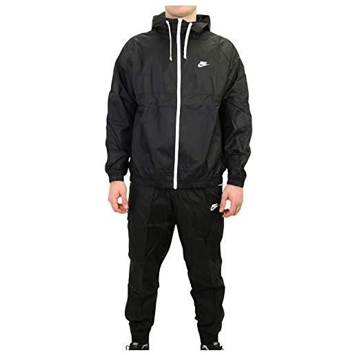 Nike m nsw ce trk suit hd wvn, tuta unisex-adulto, black/black/black/(white), xs