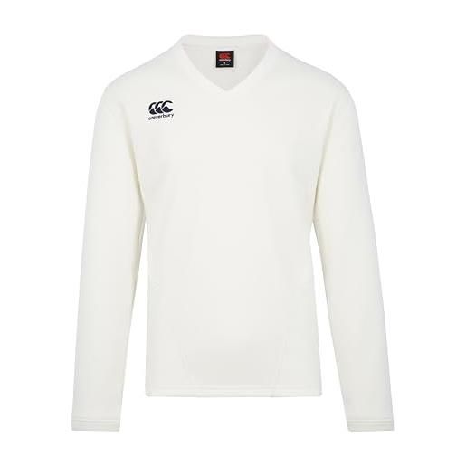Canterbury classic long sleeve cricket overshirt per uomo, nero o bianco, s