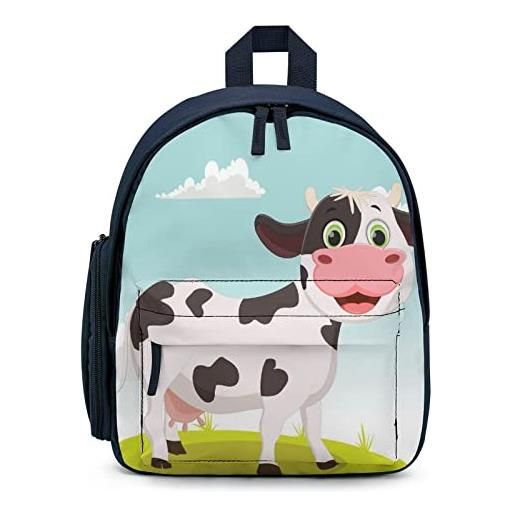 LafalPer borsa scuola bambina zaino scolastico piccolo carina zaino scuola leggero per asilo elementare con stampa steppa di mucche