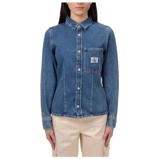 Calvin Klein Jeans - camicia donna in denim con taschino - taglia m